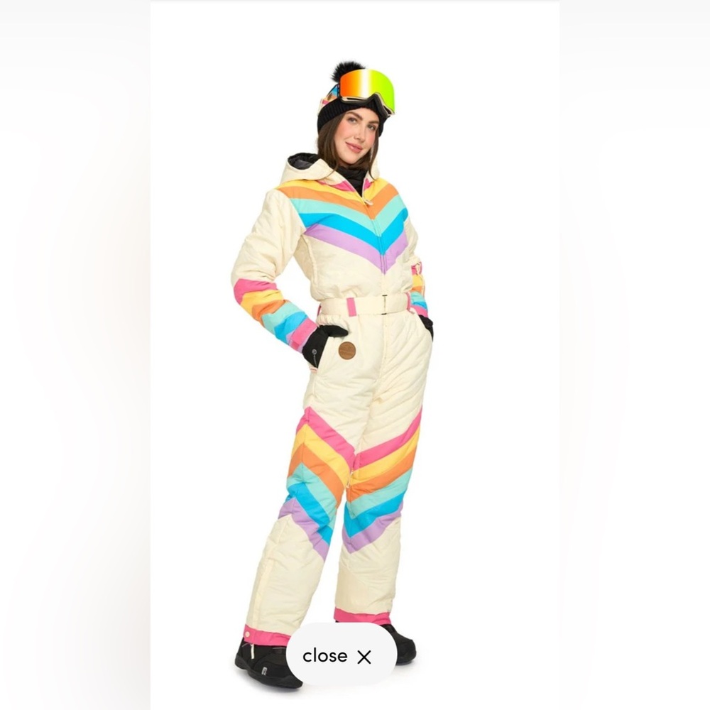 Tipsy Elves Women’s Retro Rainbow Snowsuit XS